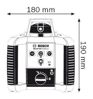 Nível A Laser Rotativo 250 Metros Grl 250 Hv Com Maleta - Bosch 0601061600