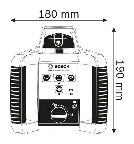 Nível A Laser Rotativo 300 Metros Grl 300 Hv Com Maleta - Bosch 0601061501