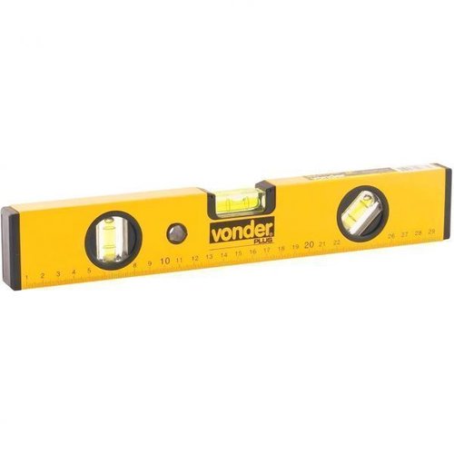 Nível Alumínio 355Mm 3 Bolhas Com Base Magnética - Vonder 3535100140