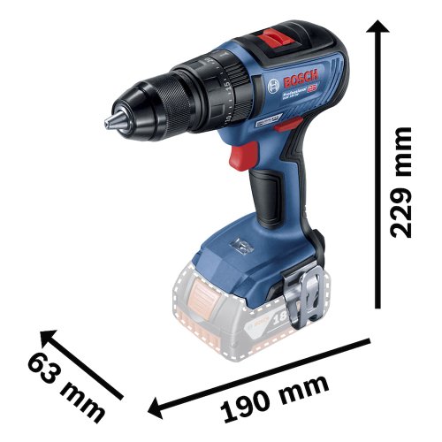 Parafusadeira De Impacto A Bateria Bosch Gsb 18V-50, Brushless, 18V 06019H51E5