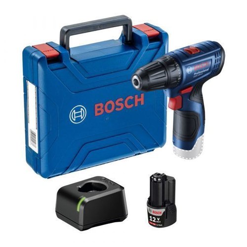 Parafusadeira E Furadeira Bosch Gsr 120-Li A Bateria De 12V 30/14 Nm Com 1 Bateria E 1 Carregador + Maleta 06019G80E1