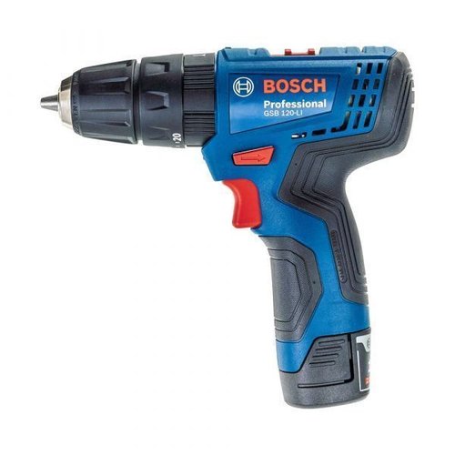 Parafusadeira E Furadeira De Impacto Bosch À Bateria Gsb 120-Li Com Bateria E Carregador Rápido 06019G81E1
