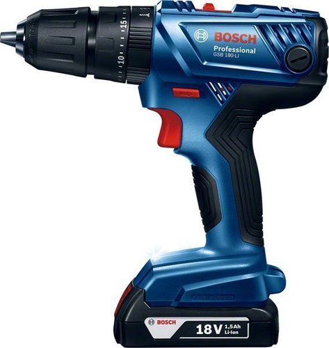 Parafusadeira/Furadeira De Impacto À Bateria 18V Gsb 180-Li Com 2 Baterias, Carregador E Maleta- Bosch 06019F83E0