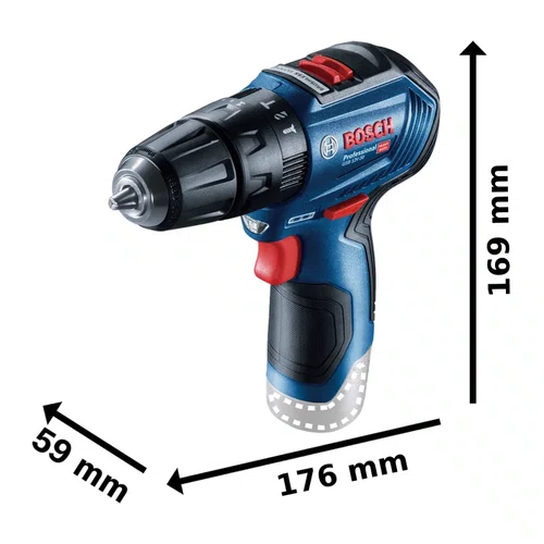 Parafusadeira/Furadeira De Impacto À Bateria Gsb 12V-30 S/Bat E S/Carregador Bosch 06019G9102