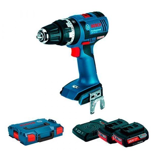 Parafusadeira/Furadeira De Impacto "Gsb 18V-Ec" Com 2 Baterias, Carregador E Maleta - Bosch  06019E91E1