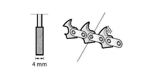 Pedra Dremel 453 Cinza 4,0Mm (5/32) Para Afiar Corrente De Motosserra 2615000453