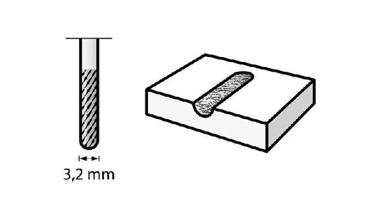 Fresa Escareador Dremel 9903 De Metal Duro 3,2Mm (1/8) Para Esculpir 2615009903