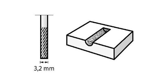 Fresa Escareador Dremel 9901 3,2Mm (1/8) Para Esculpir De Ponta Quadrada 2615009901