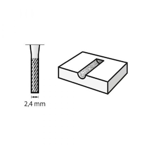 Fresa Escareador Dremel 9902 2,4Mm (3/32) Para Esculpir De Ponta Quadrada  2615009902