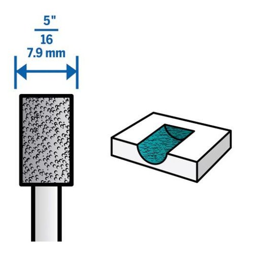Fresa Escareador Dremel 9933 7,9Mm (5/16) Para Esculpir De Ponta Quadrada 2615009933