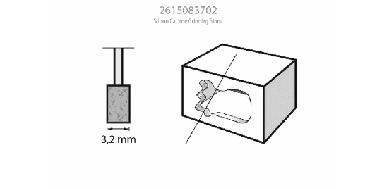 Pedra Quadrada Para Esmerilhar Dremel 83702 3,2Mm (1/8) 2615083702