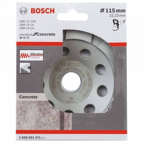 Prato Diamantado Segmentado Para Desbastar Concreto 115Mm X 22,23Mm - Bosch  2608601571