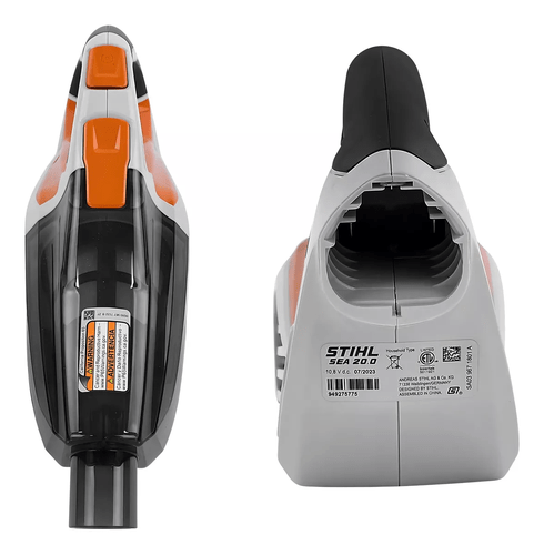 Aspirador Portátil Stihl Sea 20 10,8 V c/ Bateria E Carregador Cor Branco/Laranja 127V