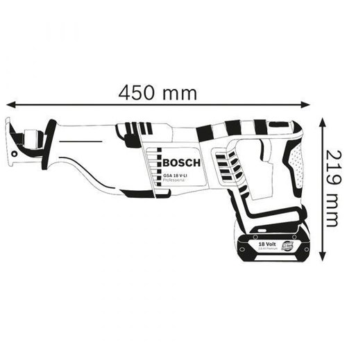 Serra Sabre À Bateria Gsa 18V-Li Com 2 Baterias, Carregador E Maleta Professional - Bosch 060164J0E0
