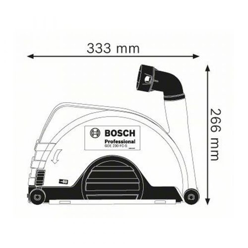 Sistema De Aspiração De Pó Gde 230 Fc-S Para Esmerilhadeiras De 9" Bosch 1600A003Dl