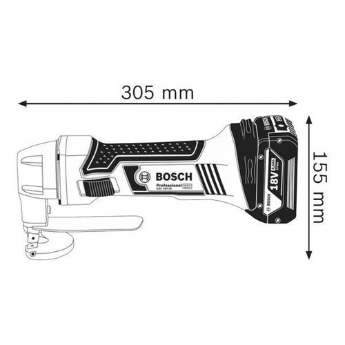 Tesoura Faca À Bateria 18V Gsc 18V-16 - Bosch 0601926200