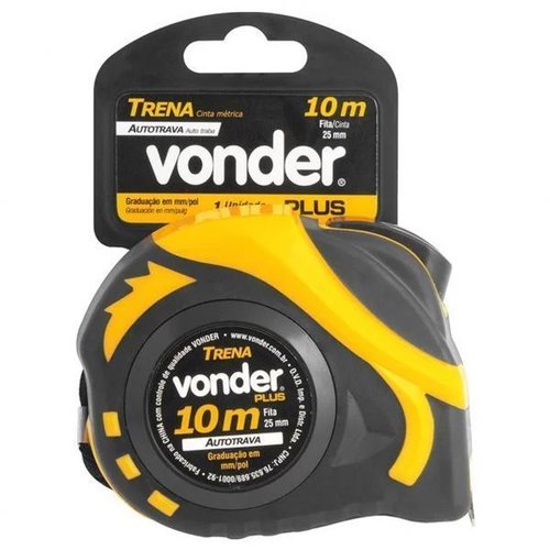 Trena Curta De Aço Autotrava 10 M X 25 Mm - Vonder 3868110110
