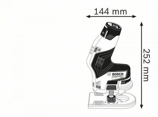 Tupia À Bateria 12V Gkf 12V-8 Com 2 Pinças Bosch 06016B00L0