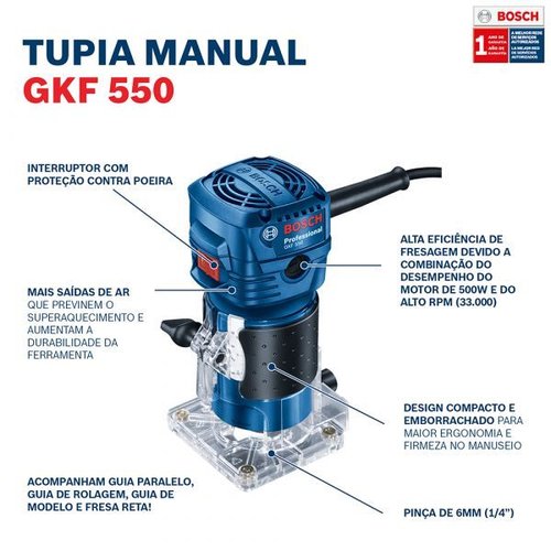 Tupia De Palma Bosch Gkf 550 - 550W Professional 110V 06016A00D0