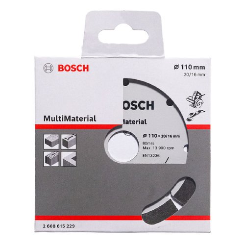 Disco Diamantado Segmentado 110 X 20Mm Multimaterial Bosch 2608615229