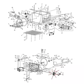 Carretel Dentado + Suporte Mlt100 Makita Jm27000166