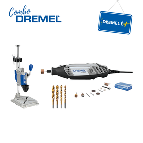 Combo Pague Menos Dremel Micro Retífica 3000 N/10 + Suporte Vertical Multi Estação 220 + Jogo Brocas De Titânio 631