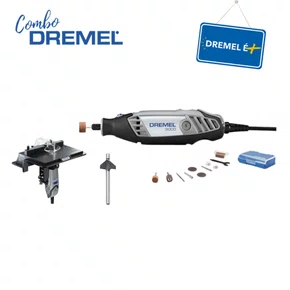 Combo Dremel Micro Retífica 3000 220v c/10 Acessórios + Mesa Para Tupia 231 + Fresa 618 Para Chanfrar 1/2