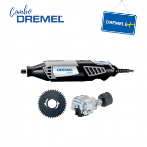 Combo Pague Menos Dremel Micro Retífica 4000 Solo + Minisserra 670 + Disco Serra 546 Minisserra 1-1/