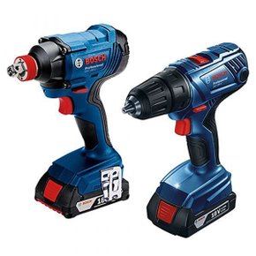 Combo Parafusadeira/Furadeira De Impacto Gsb 180-Li + Chave De Impacto Gdx 180-Li Com 2 Baterias, Carregador E Maleta - Bosch  06019G52E2