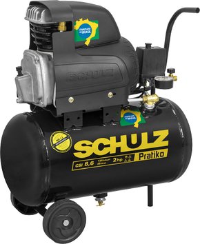 Compressor De Ar 8.6 Pés 25L 2Hp 120Psi Monofásico 220V Schulz 91504220