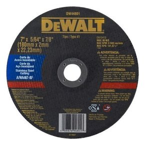 Disco Abrasivo 7'' X 2,00Mm Corte Inox - Dewalt Dw44801