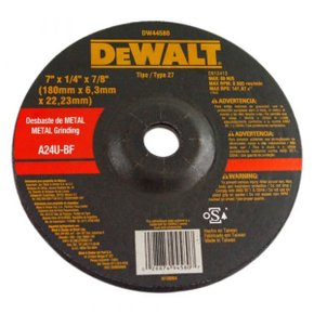 Disco De Desbaste Para Metal 7" X 1/4" X 7/8" Dewalt Dw44580
