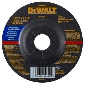 Disco De Desbaste Para Metal 4 1/2" X 1/4" X 7/8" Metal E Aço Inox - Dewalt Dw44810