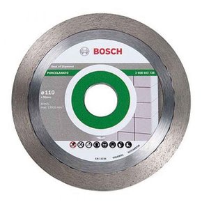 Disco Diamantado Liso Para Porcelanato 110 X 20 X 1,6 X 10 Mm - Bosch  2608602728