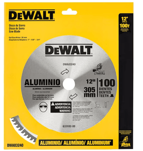 Disco Serra Esquadria Dewalt 12  100D P/Madeira E Perfil Aluminio Dwa03240 Dewalt