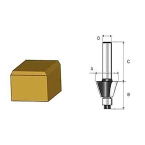 Fresa Dupla Para Rebaixo 15º Com Rolamento D03230