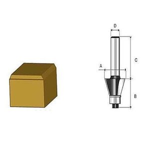 Fresa Dupla Para Rebaixo 25º Com Rolamento Ht D03252