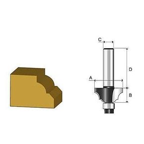 Fresa Para Borda Clássica Com Rolamento 1/4 D02668