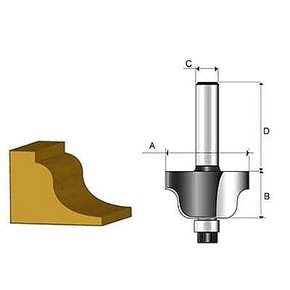 Fresa Para Borda Romana Com Rolamento Ht 1/4 D02593