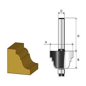 Fresa Para Borda Romana Dupla Com Rolamento Ht 1/4 D02652