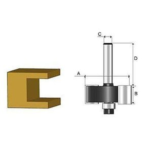 Fresa Para Rebaixo Com Rolamento 1/4 D02571