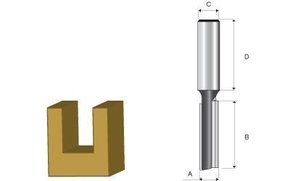 Fresa Paralela Dupla 6Mm / Corte 12Mm Makita D09298