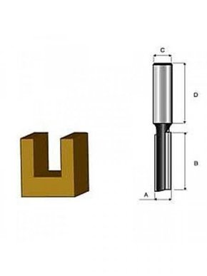 Fresa Paralela Dupla Haste 6Mm Corte 9Mm Makita D-09276