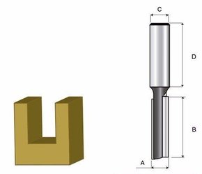 Fresa Paralela Simples Diamantada 1/8 Haste 1/4 D49002