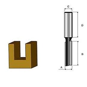 Fresa Paralela Simples Ht 1/4" D01270