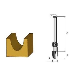 Fresa Ponta "V" Com Rolamento Ht D02107