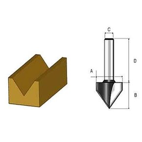 Fresa Ponta "V" D01840