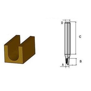 Fresa Simples Para Abertura De Canal Redondo Ht D01688
