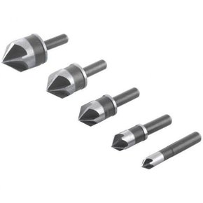 Jogo De Escariadores De Aço Rápido 1/4 Pol. A 3/4 Pol. Com 5 Peças - Vonder 3599143400