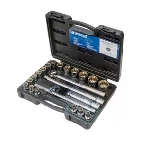 Jogo De Soquete Estriado 8 À 32Mm 1/2Pol C/ 22 Pçs Schulz 92700390